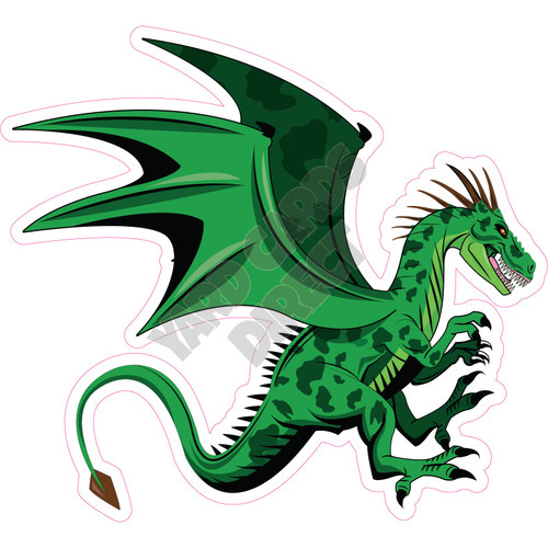 Dragon - Green - Style A - Yard Card