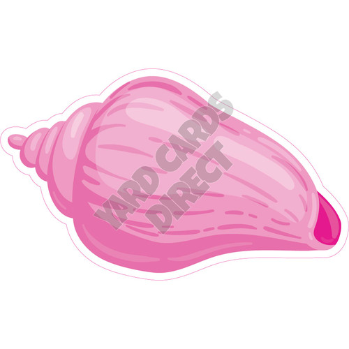 Seashell - Hot Pink - Style G - Yard Card