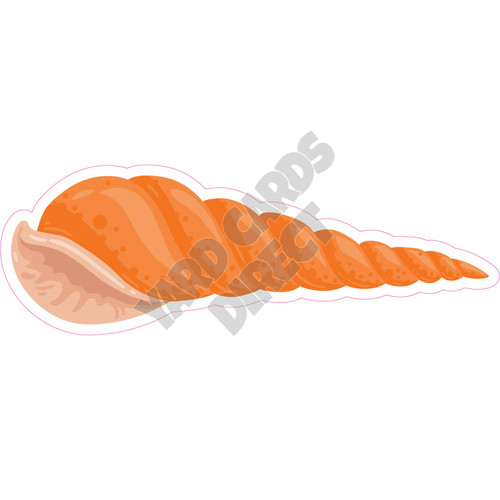 Seashell - Orange - Style K - Yard Card
