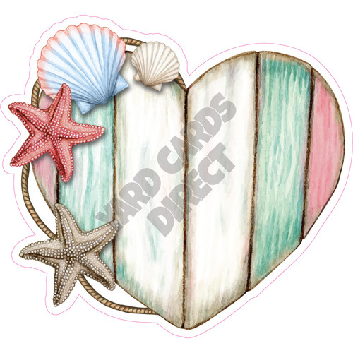 Seashell Heart - Style A - Yard Card