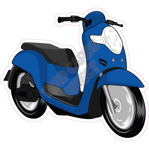 Scooter - Medium Blue - Style A - Yard Card