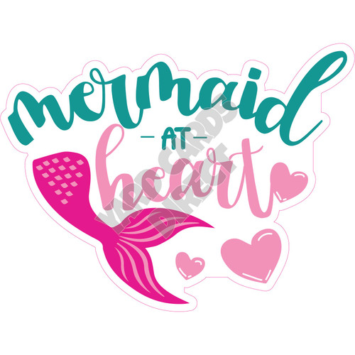 Statement - Mermaid At Heart - Style A - Yard Card
