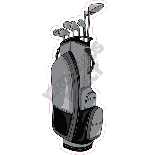 Golf Bag - Silver - Style A - Yard Card