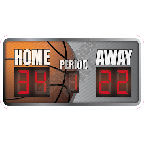 Basketball Scoreboard - Style A - Yard Card
