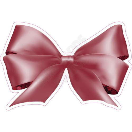 Bow - Style A - Large Sequin Burgundy - Yard Card