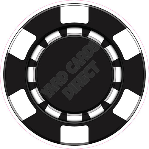 Poker Chips - Black - Style B - Yard Card