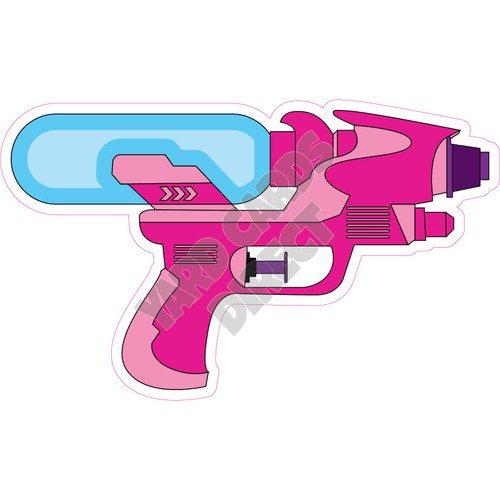 Water Gun - Hot Pink - Style A - Yard Card