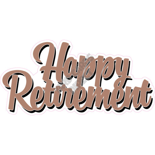 Statement - Happy Retirement - Rose Gold - Style A - Yard Card