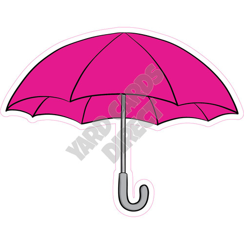 Umbrella - Hot Pink - Style A - Yard Card