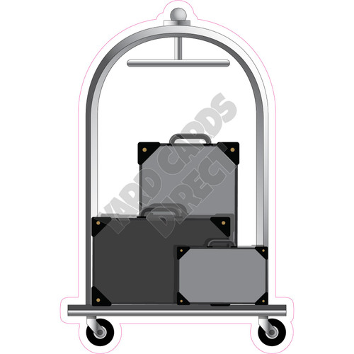 Luggage Cart - Black - Style A - Yard Card