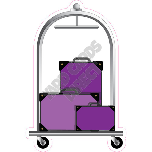 Luggage Cart - Purple - Style A - Yard Card