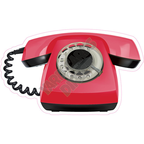 Old Phone - Red - Style A - Yard Card