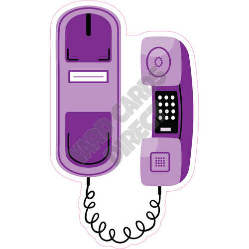 Old Phone - Purple - Style B - Yard Card