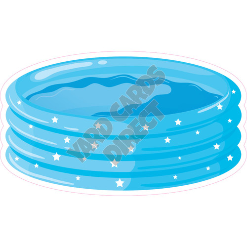 Blow Up Pool - Light Blue - Style A - Yard Card
