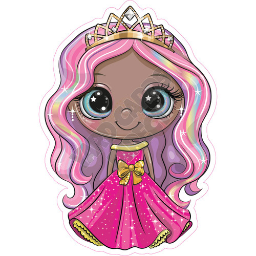 Dark Skin Princess - Style D - Yard Card