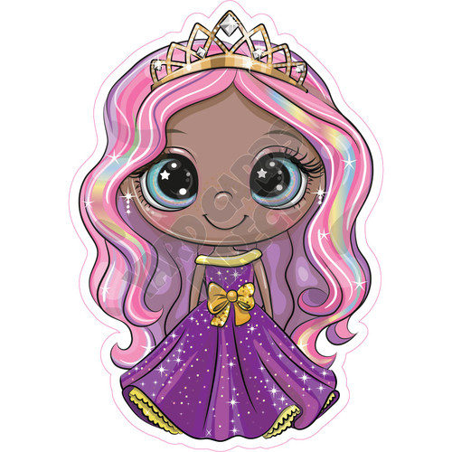 Dark Skin Princess - Style F - Yard Card