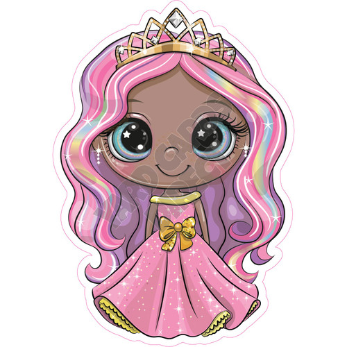 Dark Skin Princess - Style B - Yard Card - Yard Cards Direct, LLC