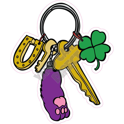 Lucky Keychain - Purple - Style A - Yard Card