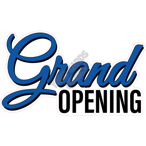 Statement - Grand Opening - Medium Blue - Style A - Yard Card