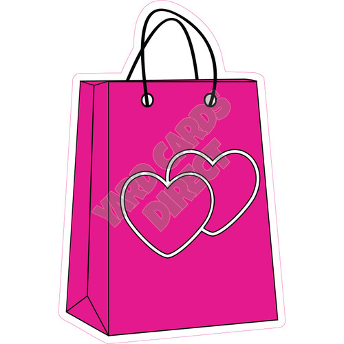 Shopping Bag - Solid Hot Pink - Style A - Yard Card