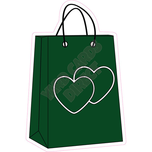 Shopping Bag - Solid Dark Green - Style A - Yard Card