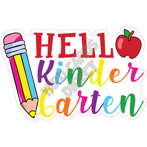 Statement - Hello Kindergarten - Style A - Yard Card