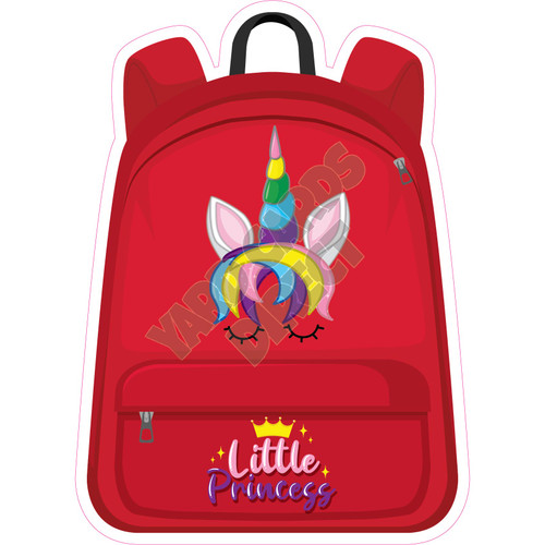 Princess Backpack - Red - Style A - Yard Card