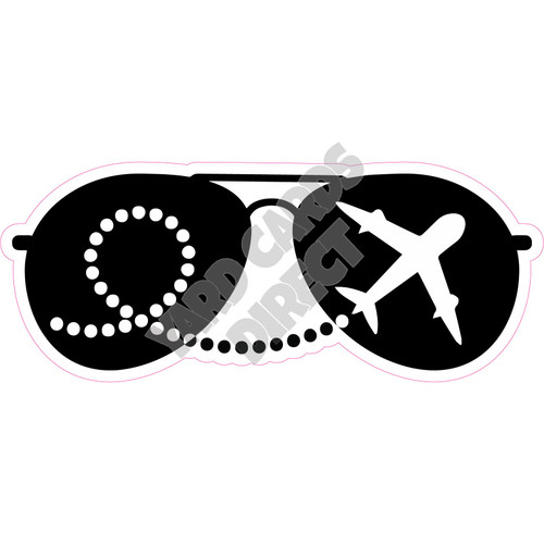 Airplane Sunglasses - Style A - Yard Card