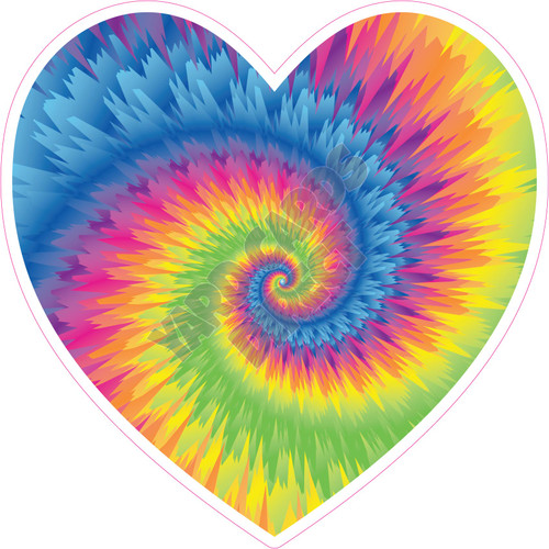 Heart - Tie-Dye - Style A  - Yard Card