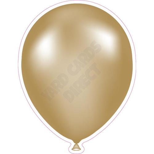 Balloon - Style A - Solid Old Gold - Yard Card