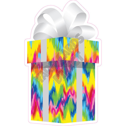 Present - Tie-Dye - Style B - Yard Card