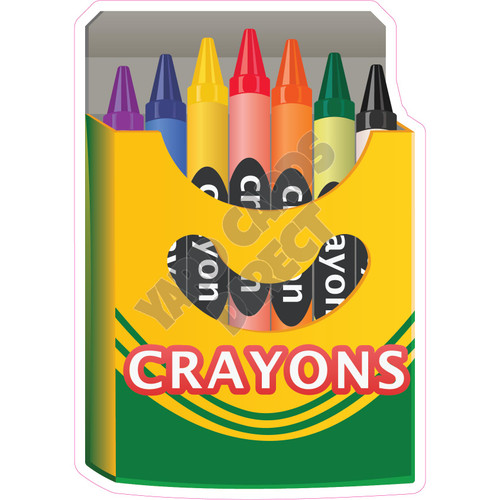 Crayons - Style B - Yard Card