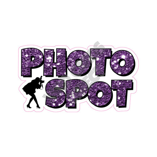 Statement - Photo Spot - Chunky Glitter Purple - Style A - Yard Card
