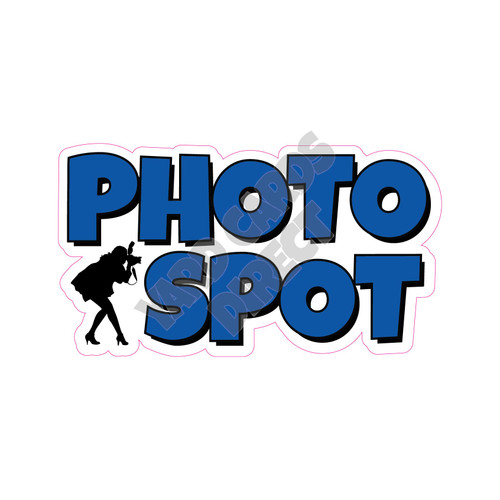 Statement - Photo Spot - Solid Medium Blue - Style A - Yard Card