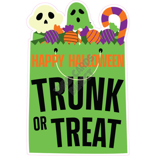 Statement - Happy Halloween Trunk Or Treat - Style A - Yard Card