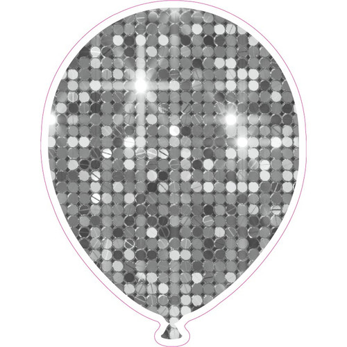 Balloon - Style A - Large Sequin Silver - Yard Card