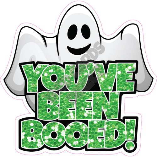 Statement - You've Been Booed! - Chunky Glitter Medium Green - Style A - Yard Card