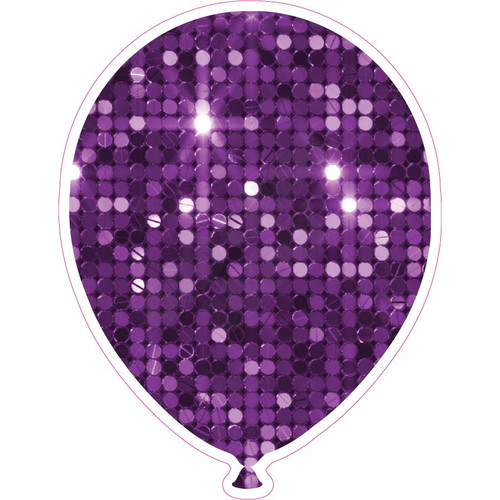 Balloon - Style A - Large Sequin Purple - Yard Card