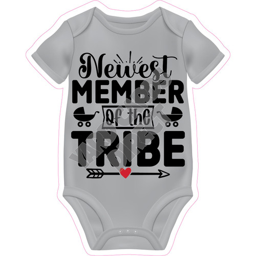 Baby Onesie Statement - Newest Member Of The Tribe - Style A - Yard Card