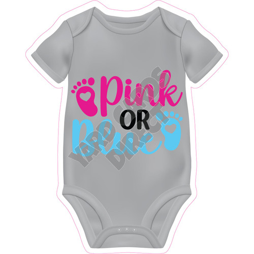 Baby Onesie Statement - Pink Or Blue - Style A - Yard Card