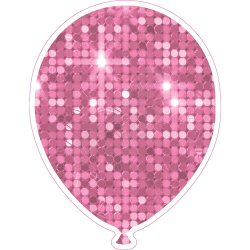 Balloon - Style A - Large Sequin Light Pink - Yard Card