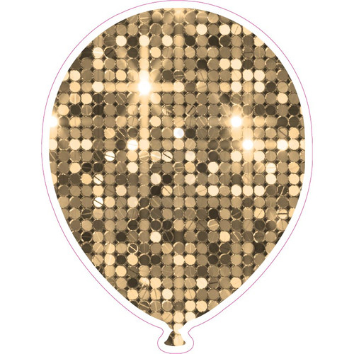 Balloon - Style A - Large Sequin Old Gold - Yard Card