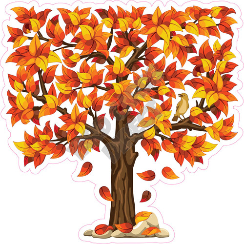 Fall Tree - Style A - Yard Card