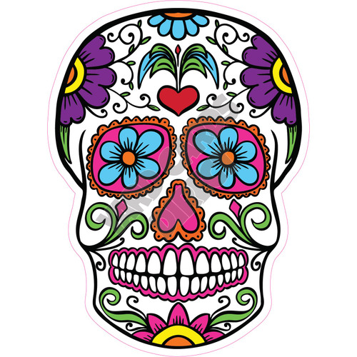 Day Of The Dead Skull - Style B - Yard Card