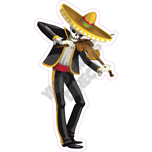 Mariachi Calaveras - Style A - Yard Card