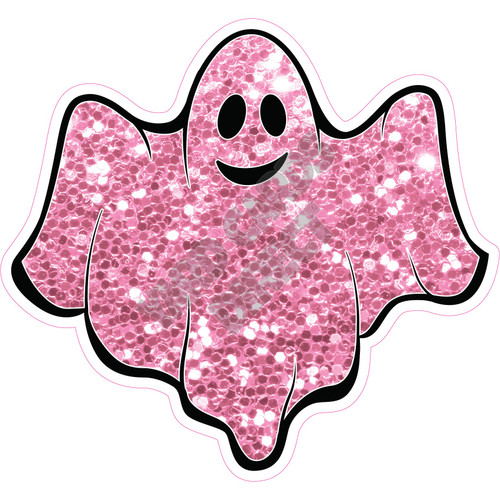 Ghost - Chunky Glitter Light Pink - Style A - Yard Card