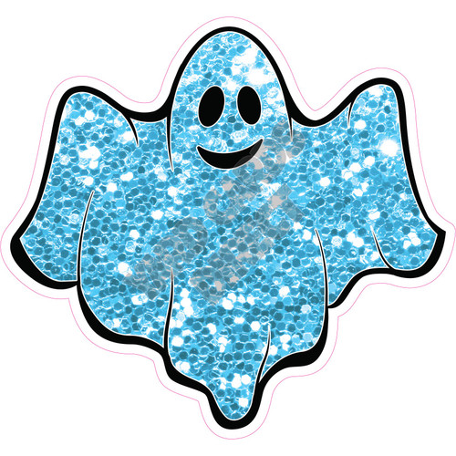 Ghost - Chunky Glitter Light Blue - Style A - Yard Card