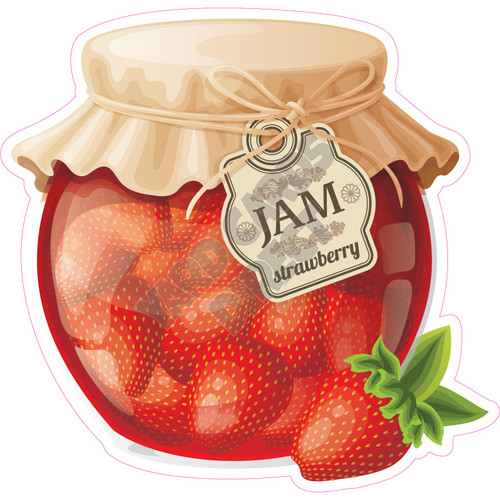 Strawberry Jam Jar - Style A - Yard Card