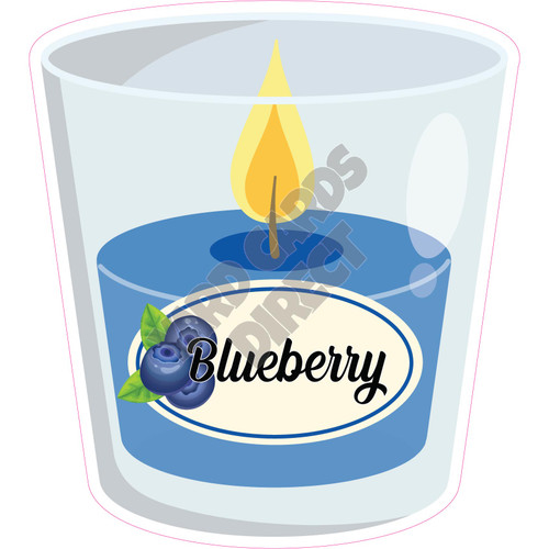 Blueberry Candle - Style A - Yard Card