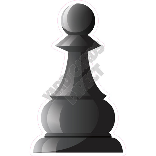 Black Chess Piece - Style A - Yard Card